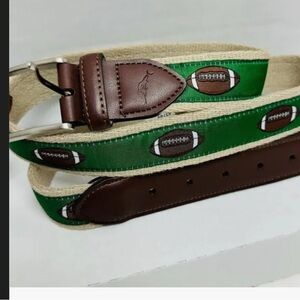 Tommy Bahama Green and Brown Belt football